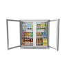 Koolmore 2 Door Stainless Steel Back Bar Cooler Counter Height Glass Door Refrigerator with LED Lighting BC-2DSW-SS